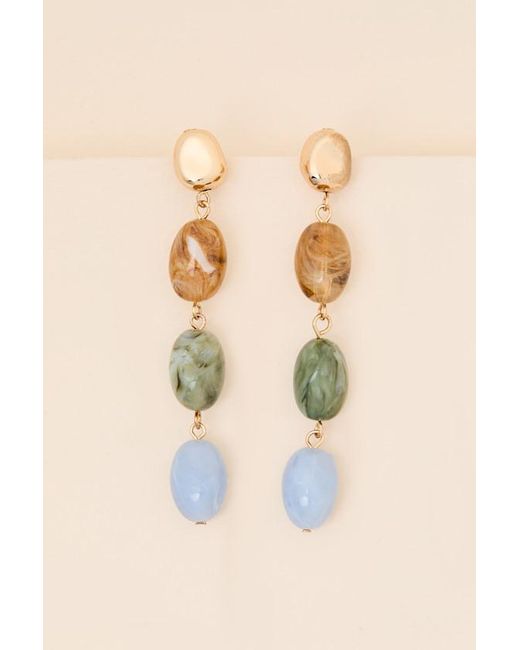 Lulus Black Lesia Multi Stone Drop Earrings