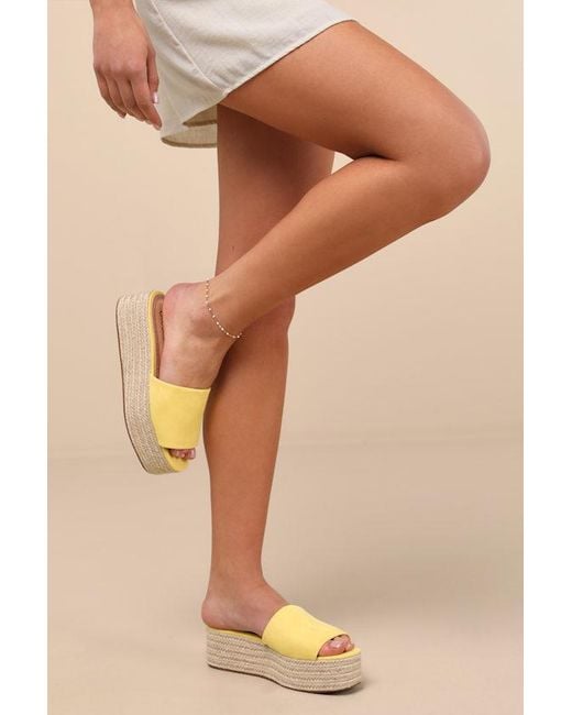 Lulus Natural O'Ahu 2 Butter Espadrille Platforms