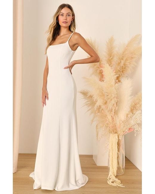Lulus Natural Blessed Romance Sleeveless Button Back Mermaid Maxi Dress