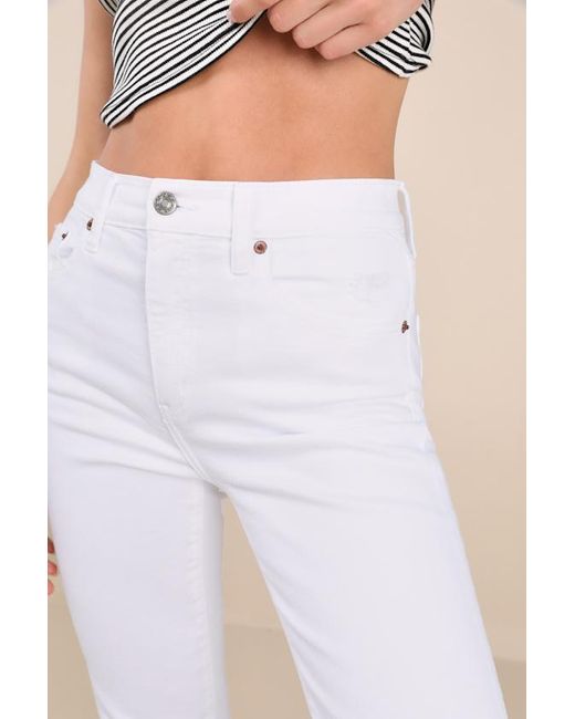 Daze Denim Natural Shy Girl High-Waisted Cropped Flare Jeans