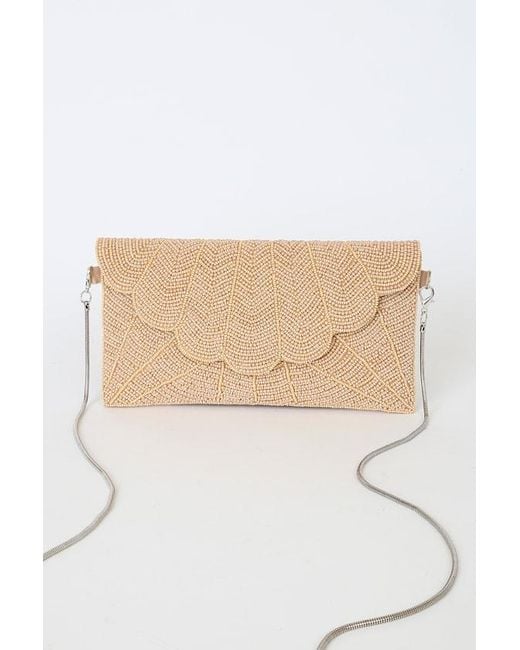 Lulus Natural Junipero Beaded Clutch