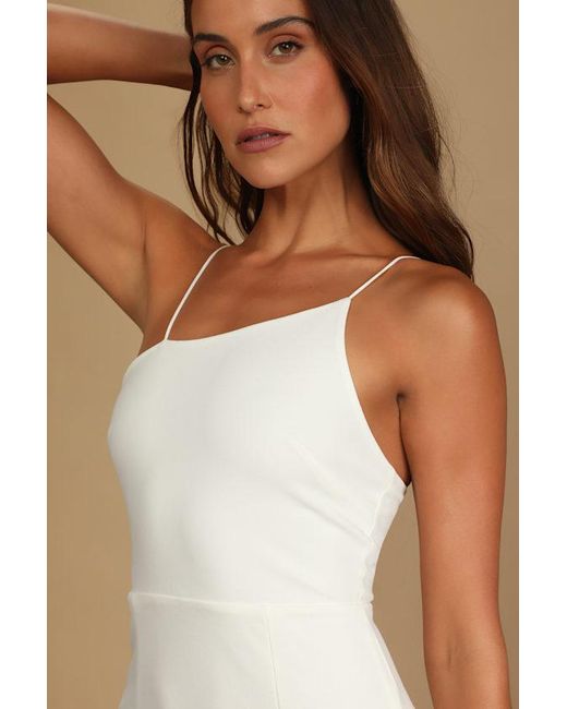 Lulus Brown Party For Two Asymmetrical Bodycon Mini Dress