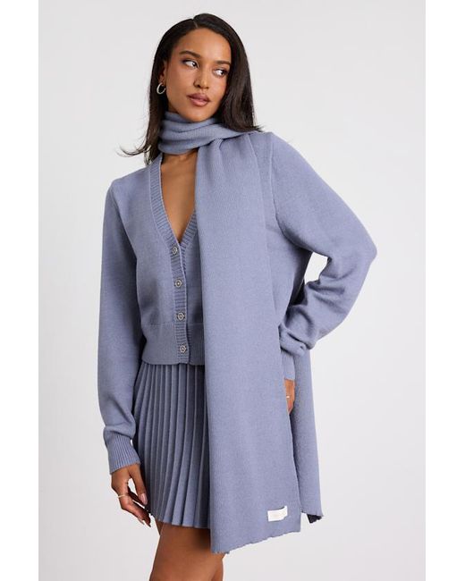 Lulus Blue Gianna Periwinkle Three Piece Sweater Dress