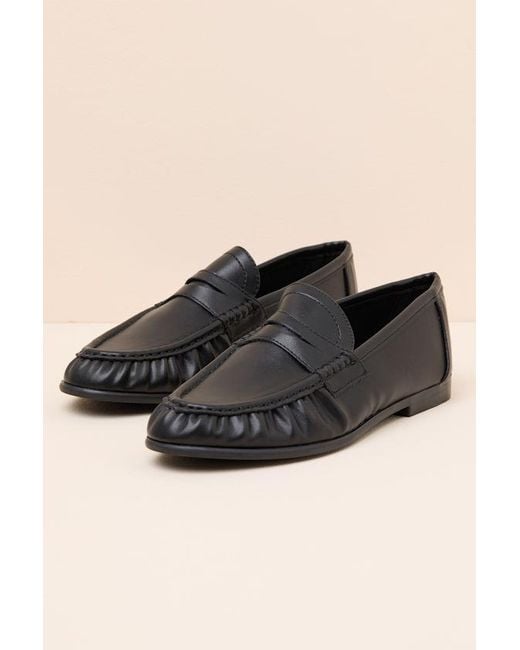 Matisse Black Carlton Ruched Loafers