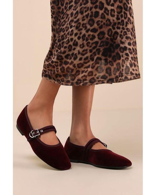 Cherry-Patterned Mary Jane Flats 靴 Cherry-Patterned Mary Jane