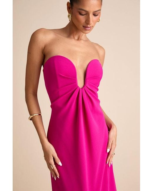 Lulus Pink Thula Cutout U-Bar Column Maxi Dress