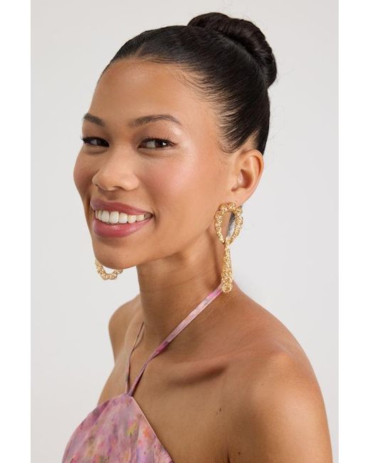 Lulus Natural Ivera Textured Statement Earrings