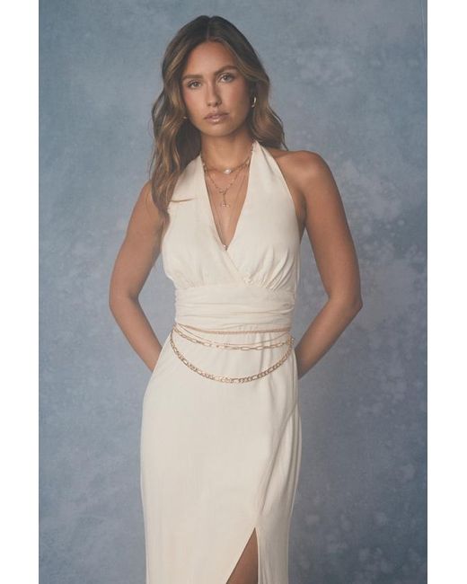 Lulus Natural Zelena Layered Chain Belt