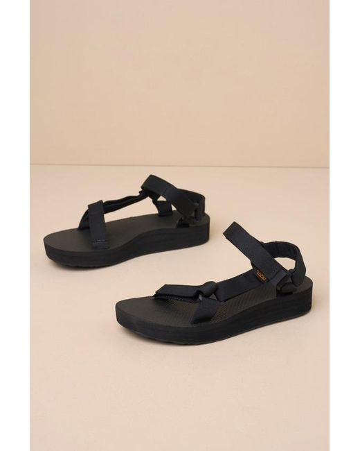 Teva Black Midform Universal Sandals