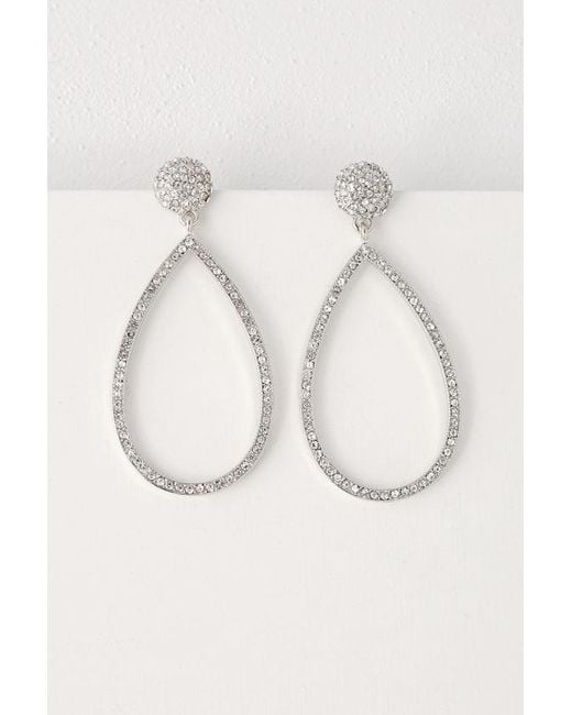 Lulus Green Glow For You Teardrop Rhinestone Earrings