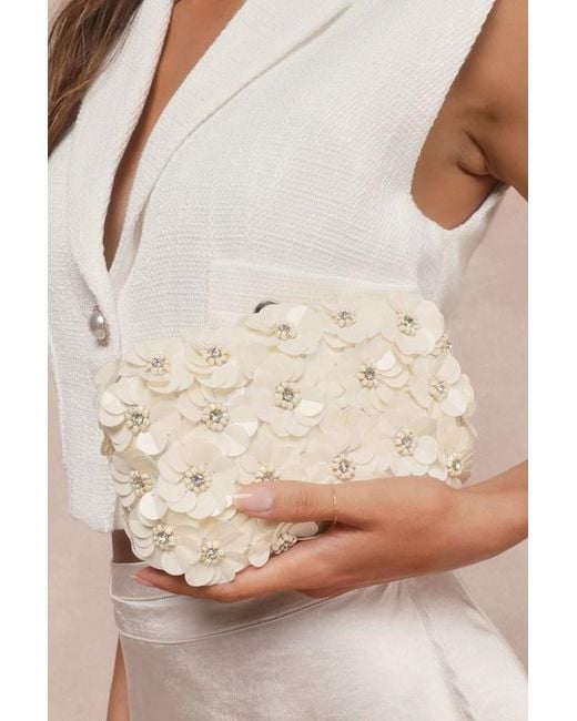 Lulus Natural Blooming Addition Sequin Rhinestone Box Clutch