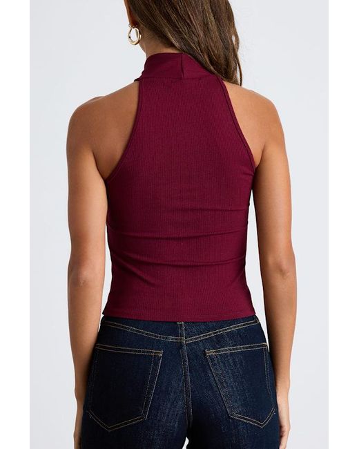 Lulus Red Essential Energy Ribbed Sleeveless Cross-Front Top