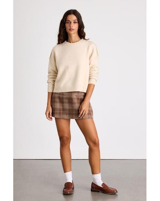 Lulus Natural Lena Cream Crew Neck Pullover Sweater