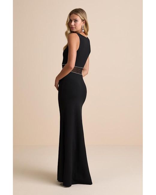 Lulus Blue Just Exquisite Rhinestone Mermaid Maxi Dress