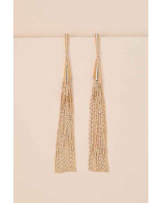 Lulus Black Carmela Fringe Duster Earrings