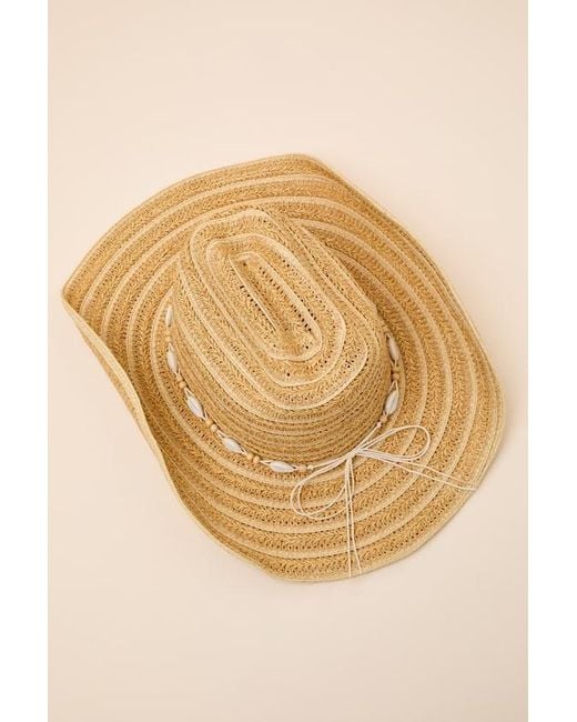 San Diego Hat Sundae Natural Stripe Woven Cowboy Hat