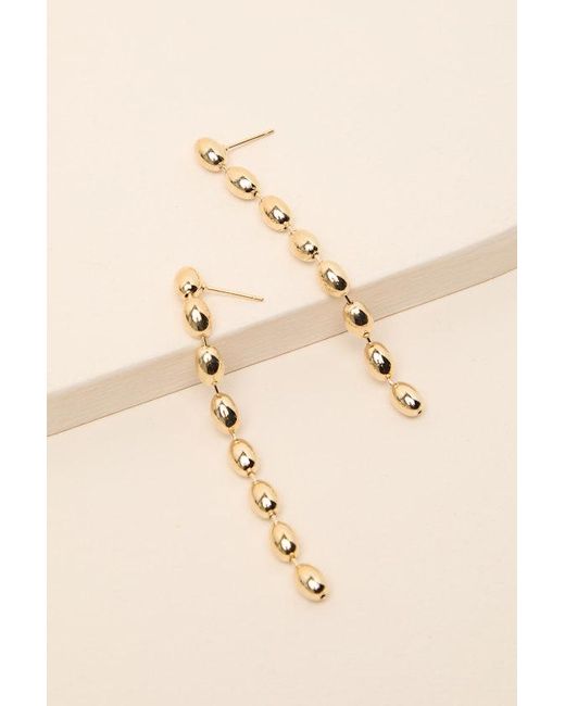 Lulus Natural Barona Beaded Drop Earrings