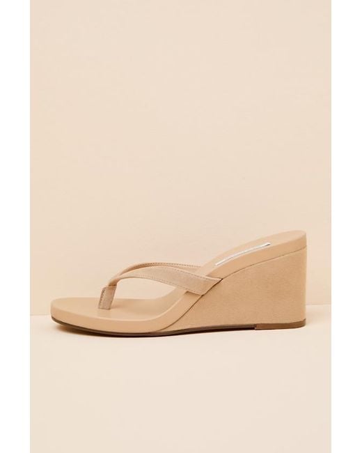 Steve Madden Multicolor Playing Suede Thong Wedge Sandals