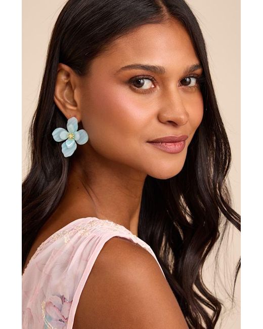 Lulus Brown Riona Flower Earrings