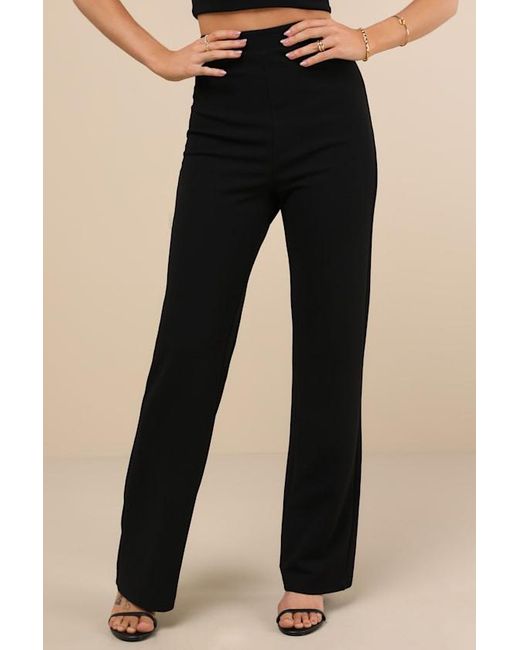 Lulus Black Impressive Aesthetic Wide-Leg Two-Piece Jumpsuit