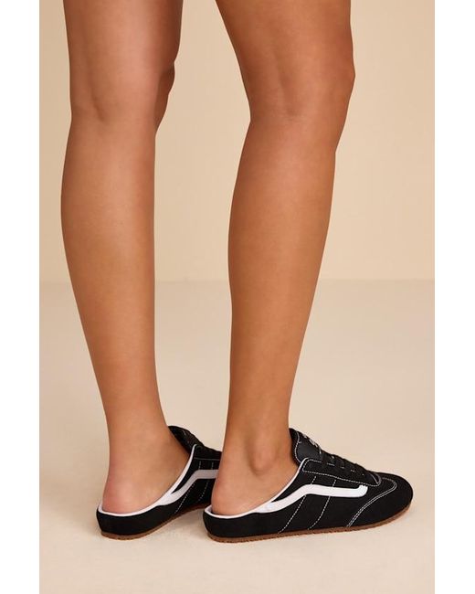 Vans Black Super Lowpro Suede Leather Sneaker Mules