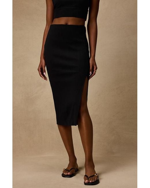Lulus Black Absolute Edge Sleeveless Two-Piece Bodycon Midi Dress