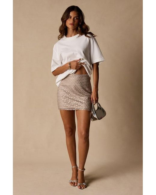 Lulus Brown Jeanie Sequin High-Rise Mini Skirt
