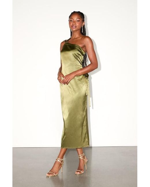 olive green dress lulus Olive Green Maxi Dress - Satin Maxi Dress - Sleeveless Maxi Dress