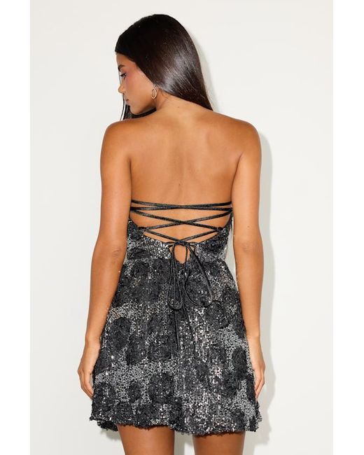 Lulus Multicolor Winona And Sequin Strapless Mini Dress