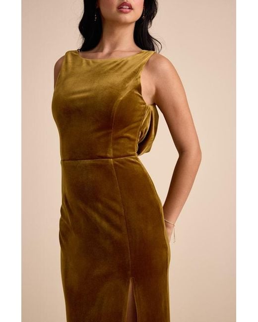 Lulus Brown Zoraia Velvet Cowl-Back Sleeveless Maxi Dress
