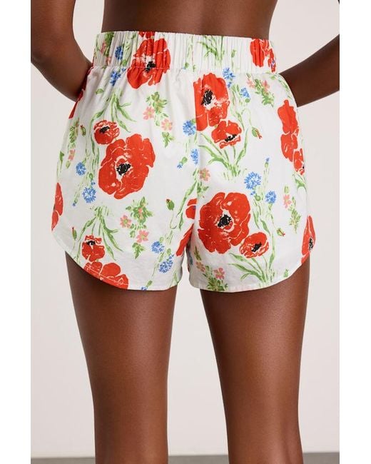 Lulus Red Delaina Multi Floral Shorts