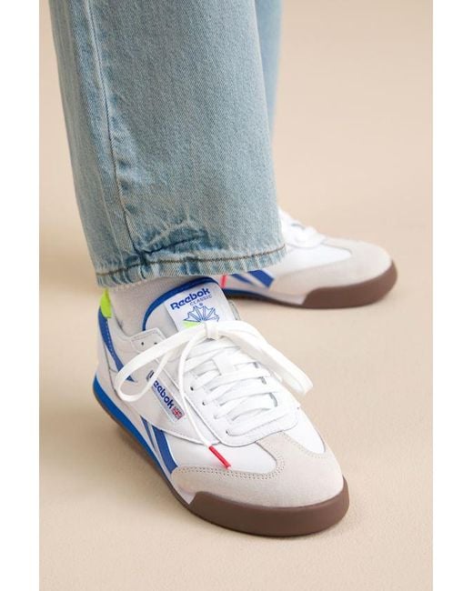Reebok Blue Campio Xt Ftwr And Optimum Leather Sneakers