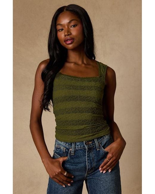 Lulus Blue Prestyn Tie-Back Tank Top