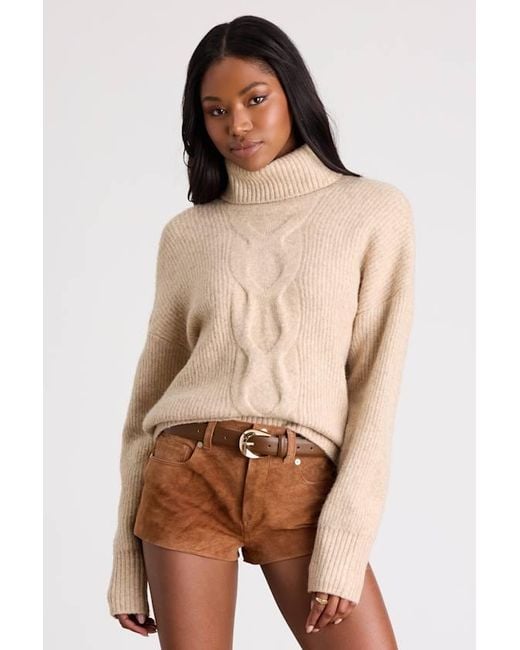 Lulus Natural Tanner Suede Mid-Rise Micro Shorts
