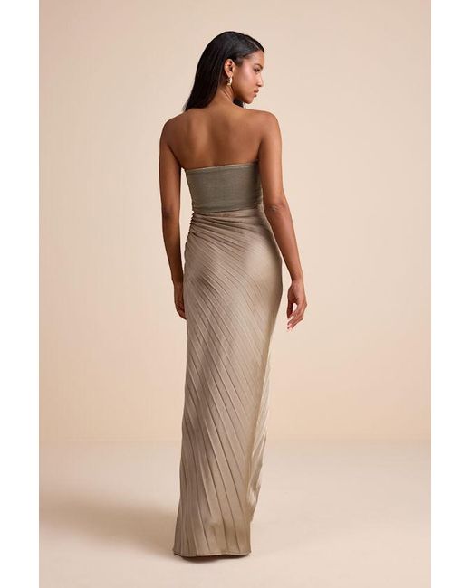 lulus taupe bridesmaid dress Six Stories Women's Knot Front Chiffon Bridesmaid Dress