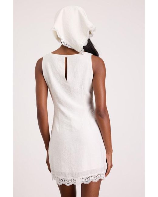 Lulus Pink Avryll Lace Boat Neck Mini Dress And Scarf Set
