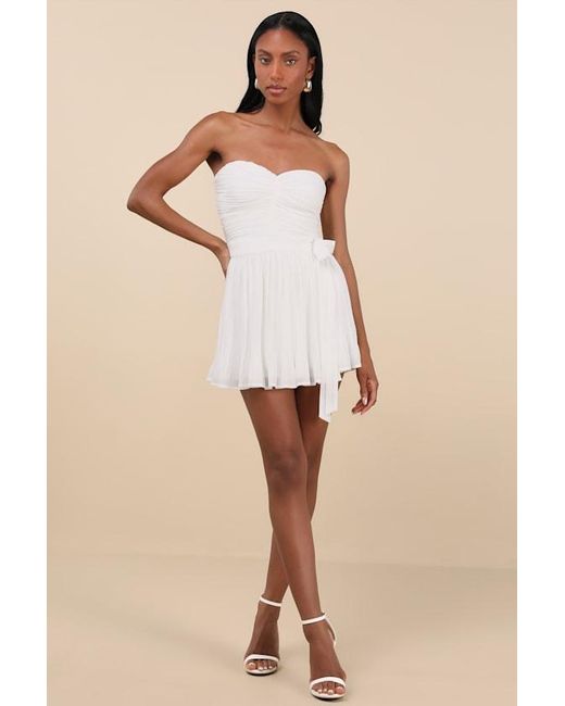 Lulus Natural Seriously Sensational Strapless Romper