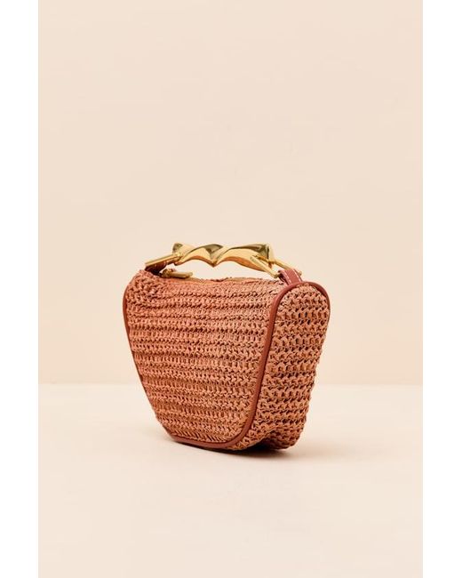Lulus Red Delta Raffia Twisted Handle Crossbody Handbag