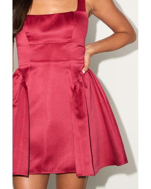 Lulus Red Adorable Promise Satin Sleeveless Mini Dress