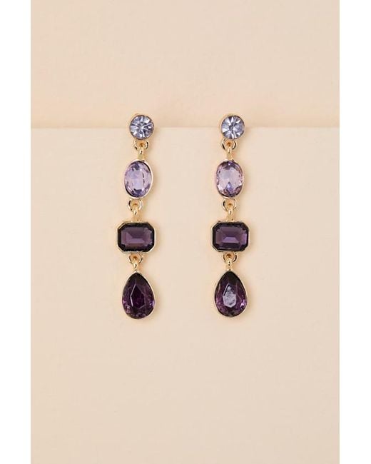 Lulus Natural Precise Radiance Rhinestone Drop Earrings
