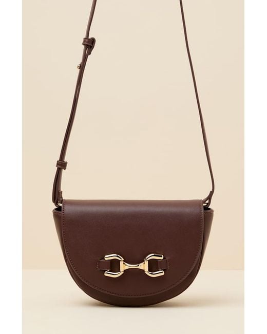 Lulus Black Cassia Horsebit Crossbody Bag
