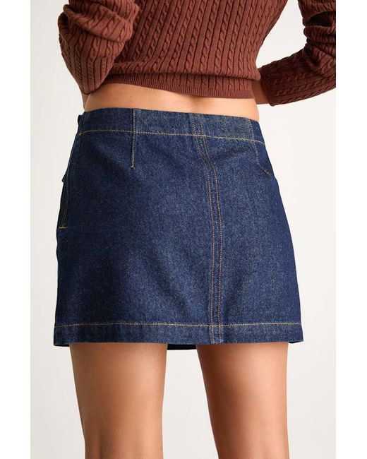 Lulus Blue Kadia Dark Wash Denim Mid-Rise Mini Skirt