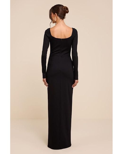 Lulus Black Annabelle Long Sleeve Maxi Dress