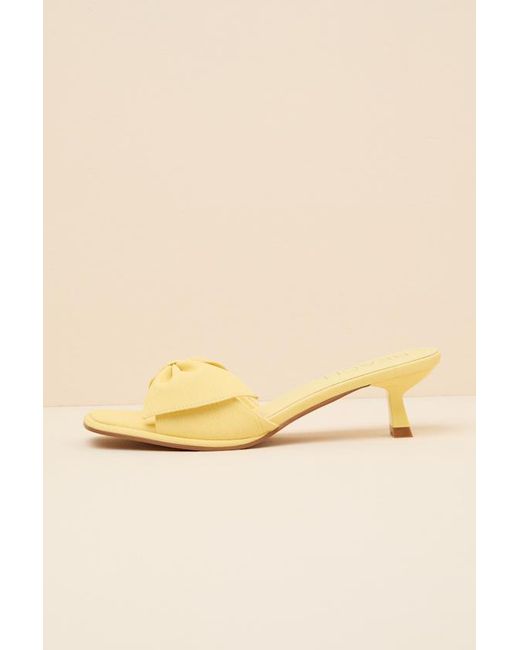 Matisse Natural Pompano Bow Kitten Heel Slide Sandals