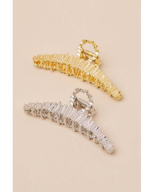 Lulus Solero And Textured Hair Claw Clip Set in Natural