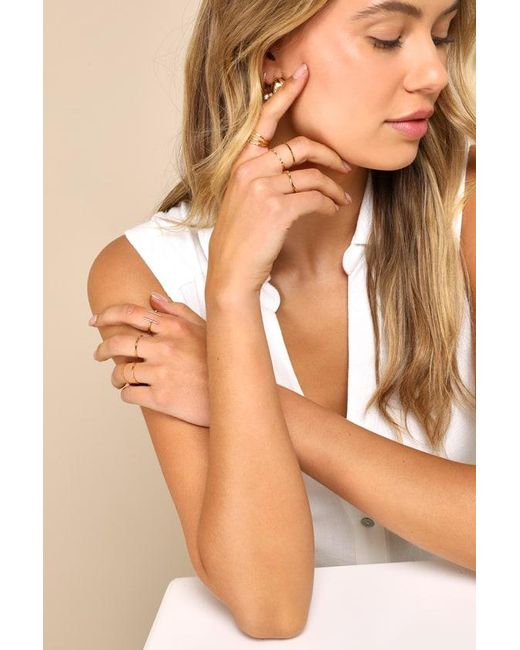 Lulus Natural Girls Night Out Ring Set