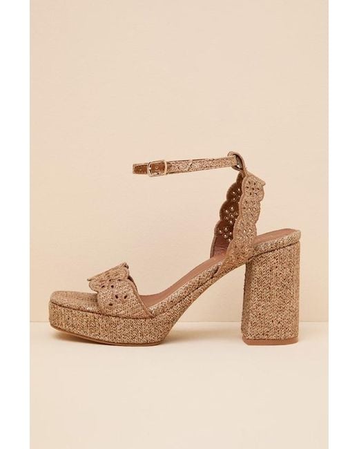 Matisse Natural Maiden Raffia Platform Ankle Strap Sandals