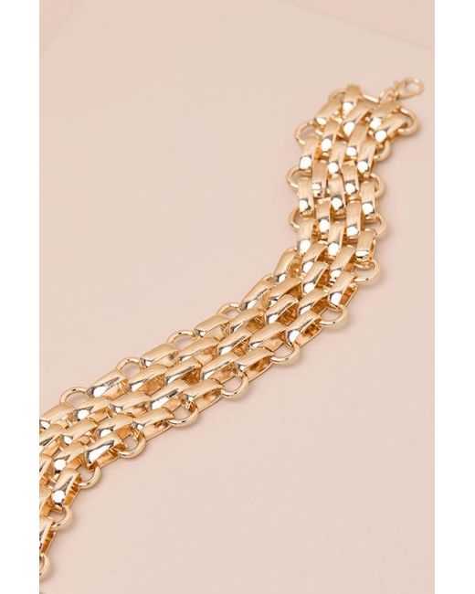 Lulus Brown Collette Woven Choker Statement Necklace