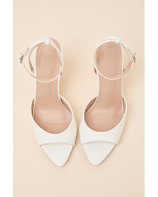 Lulus Natural Wayla Ankle Strap High Heel Sandals