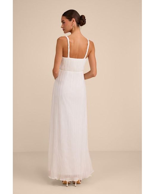 Lulus Natural Alana Textured Sleeveless Maxi Dress